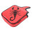 Red PU Putter Head Cover Waterproof Storage Bag with Embroidery Pattern 2