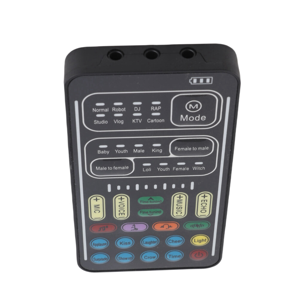 Portable Voice Changer With 8 Effects, Abs, 141G, Black 4121389603128