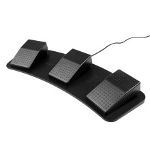 FS23-PM USB Dreifach-Fußschalter 37.5x12x4 cm Schwarz