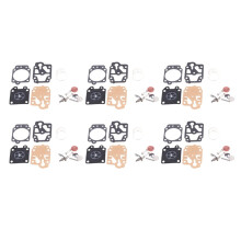 Juego de ReparacióN de Carburador de 6 Juegos para MP15 MP11 TU26 40-5 44F-5 34F 36F 139F CG260 CG330 CG430 CG520 GX25 GX35 43CC 52CC