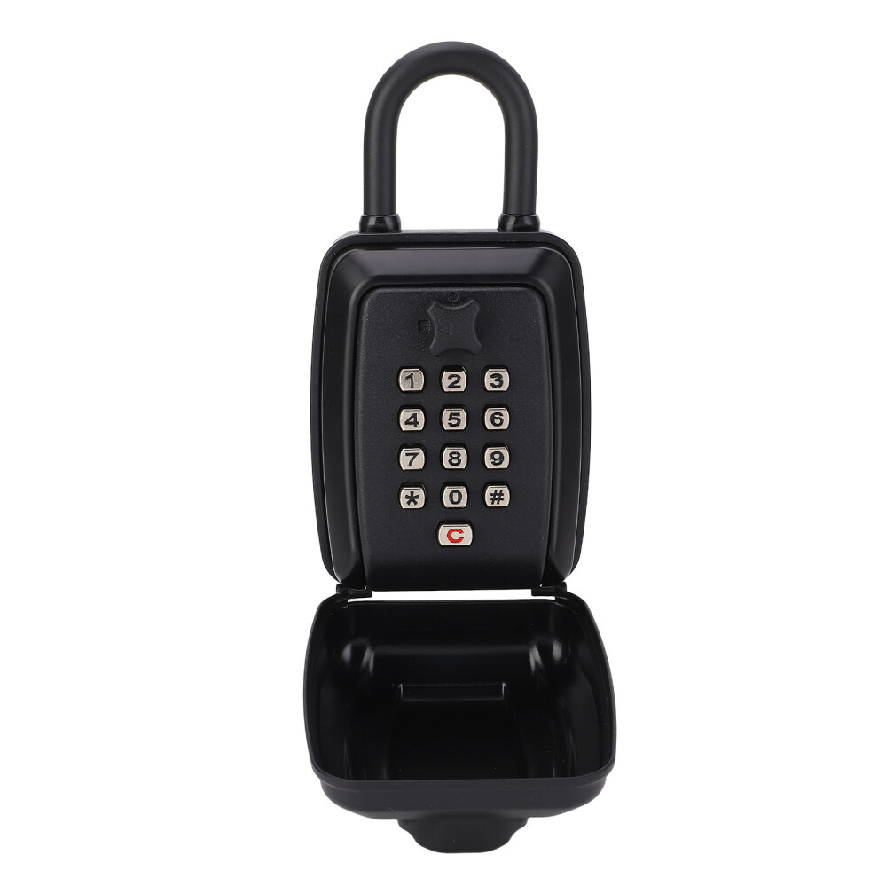 Weatherproof Zinc Alloy Car Key Lock Box 18X9x6cm Black 3121384957463