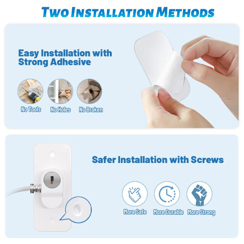 6 Pcs Window Safety Locks, Self-Adhesive Window Restrictor for UPVC 2
