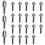 22Pcs/Set Ensemble de Vis de Couvercle de Soupape en Aluminium pour  E60 E61 E90 E91 Z4 11120409288 1