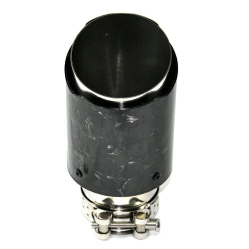 Car Forging Pattern Exhaust Tip 63-101MM Universal Car Exhaust Pipe Modification Tail Throat Clip- Tail Pipe