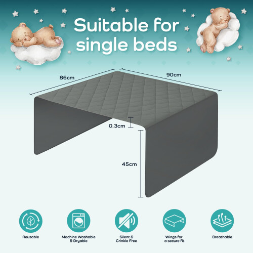 Guardedsleep potty training bed sheets 100 waterproof bed pad for sing 1