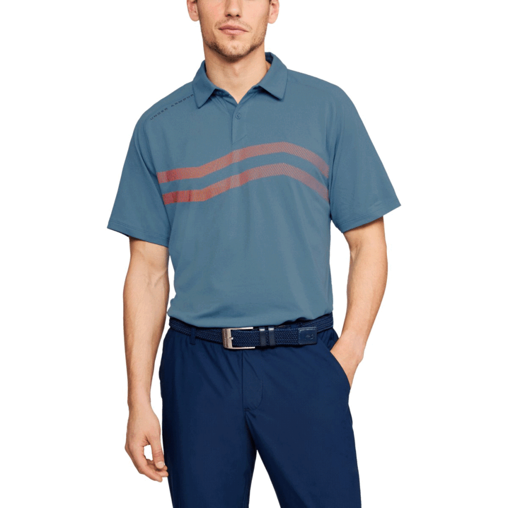 Under Armour Mens Threadborne Springback Stretch Moisture Wicking Polo Shirt