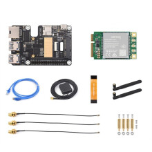 For Raspberry Pi 5 PCle to MiniPCle GbE USB3.2 HAT+ Gigabit Ethernet with SIM7600G-H 4G Module Supports MiniPCIe