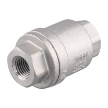 304 Vertikal Backventil i Rostfritt Stål H12 Vattenpump 1/4 Tums Vattenrör Envägsventil DN8