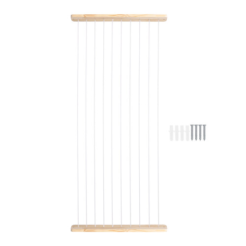 Adjustable Pine Wall Stuffed Animal Organizer 84-100L Playroom Shelf 2
