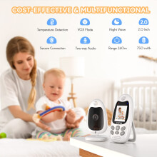 BOIFUN 2026 Upgraded Baby Monitor with Camera and Night Vision No WiFi