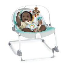 Bright Starts Wild Vibes Infant to Toddler Rocker with Vibrations Unis