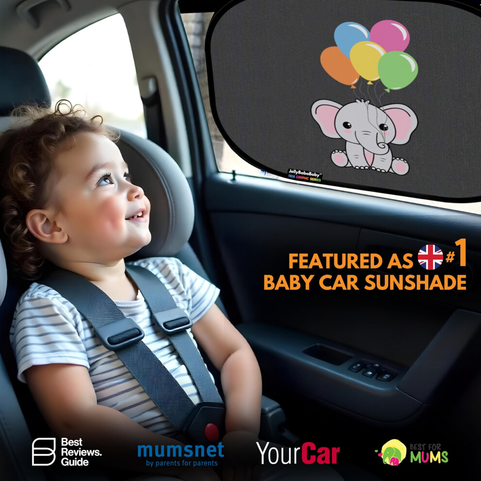 Jellybabababy Car Window Shades For Baby Cooling Uv Protector For Kid
