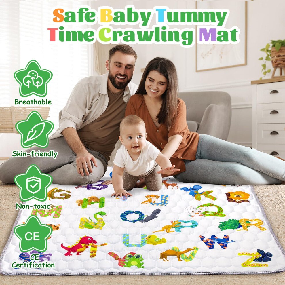 Funsland Baby Play Mat For Floor 127X127cm Soft Playpen Mat Foldable