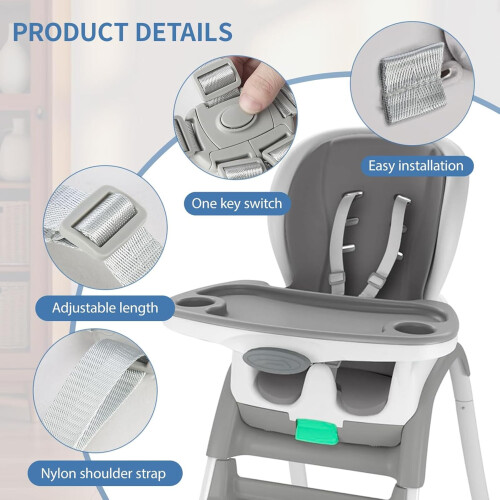 High Chair Straps for Stroller Pram Buggy Car Seat Harness, Universal 2