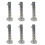 6X Silver Motorcycle Exhaust Can Muffler Insert Baffle DB Killer Silencer 45mm X 140mm 1