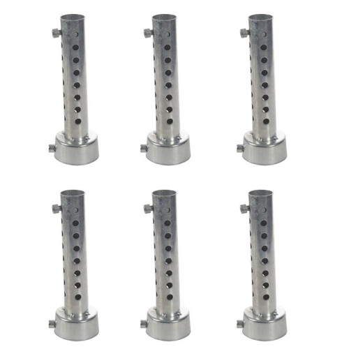 6X Silver Motorcycle Exhaust Can Muffler Insert Baffle DB Killer Silencer 45mm X 140mm