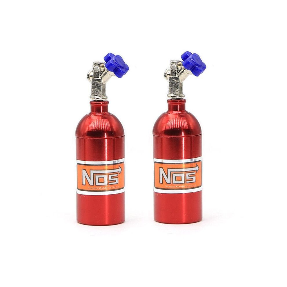 2Pcs Metal Simulated Nos Nitrogen Bottle For 1/10 Rc Crawler Car Trx4 Bronco Rc4wd D90 Axial Scx10,1 4713168223773
