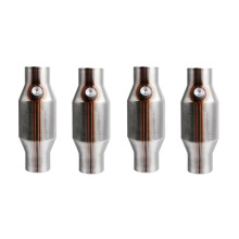 4 Stück 2,5 Zoll Spun Universal Katalytischer Katalysator Hoher Durchfluss Rostfreier Stahl 425250 Abgas Katalytischer Katalysator