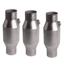 Convertidor Catalítico Universal Hilado de 2,5 Pulgadas Convertidor Catalítico de Escape de Acero Inoxidable 425250 de Alto Flujo, 3 Pieza