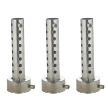 3X Zilveren Motorfietsuitlaat Kan Geluiddemper Inzetstuk DB Killer Geluiddemper 48 mm X 140 mm