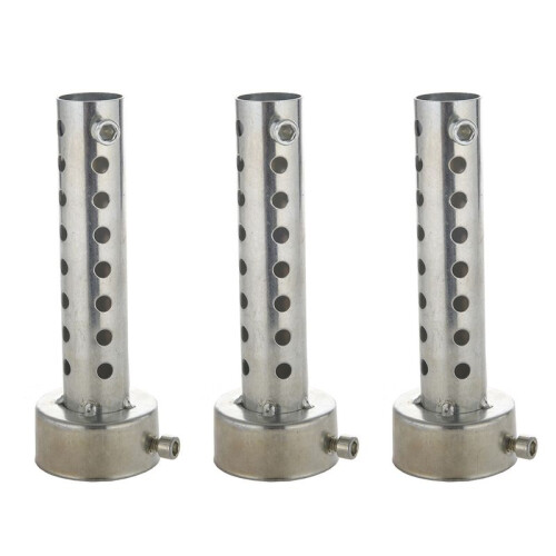 3X Silver Motorcycle Exhaust Can Muffler Insert Baffle DB Killer Silencer 48mm X 140mm