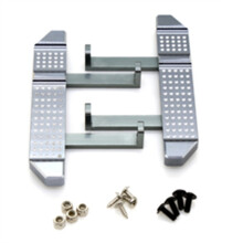 Deslizador de Placa Lateral de Pedal de Metal para MN D90 MN-90 MN98 MN99 MN99S 1/12 RC Car Upgrade Parts Accessories Plata