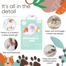 Bloomsbury Mill Muslin Cloths for Baby Soft 100 Organic Cotton Musli