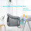 Hook On  Chair for Dining with Secure Clip Attachment, Easy Clean Fabric, Compact Grey Design 3