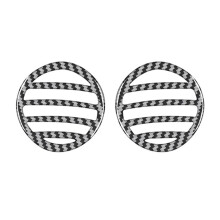 For  Q7 2007-2015 Real Soft Carbon Fiber Car Dashboard Side Air Outlet Trim Cover Interior Accessories