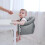 Hook On  Chair for Dining with Secure Clip Attachment, Easy Clean Fabric, Compact Grey Design 5