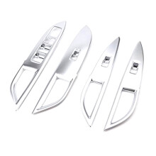 for Outlander 2014 2015 2016 2017 2018 2019 Chrome Door Window Armrest Button Knob Panel Cover Trim
