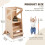 Wooden Kitchen Step Helper Learning Standing Tower with Slide 3 Levels 4