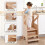 Wooden Kitchen Step Helper Learning Standing Tower with Slide 3 Levels 5