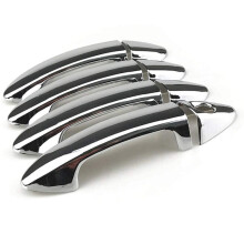 Car Exterior Door Handle Cover Sticker for Fiesta 2009 2010 2011 2012 Accessories, Silver