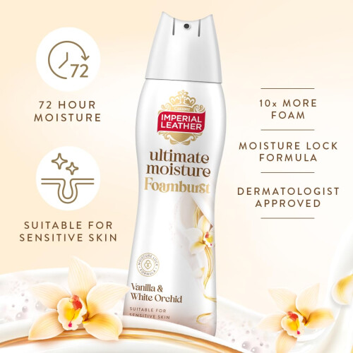 Imperial Leather Imperial Leather Ultimate Moisture Vanilla  White Orchid Foamburst Ult