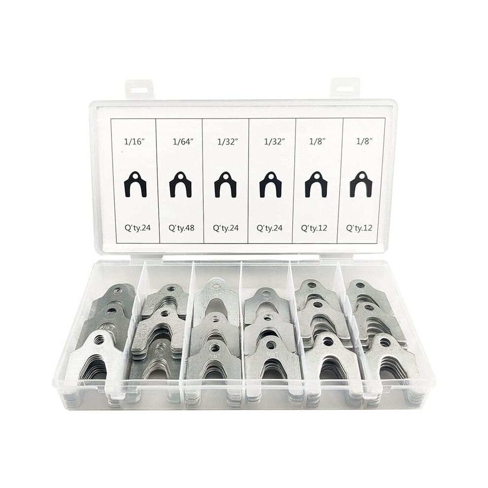 144 Pieces Auto Alignment Body Shim 1/16Inch 1/64Inch 1/32Inch 1/8Inch Alignment Shims Assortment Set 4711208212060