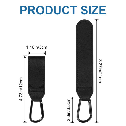 URAQT Buggy Clips 2PCS, Pram Hooks, Universal Carabiner Hook for 2