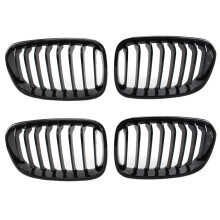 2X Heller Schwarzer Front Nieren Grill Grill für F20 F21 1 Serie 2011-2014