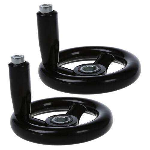 2X 3.9 inch Diameter Hand Wheel w Revolving Handle for Milling Machine