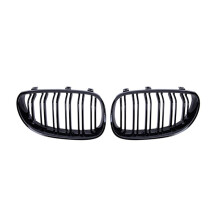Parachoques Delantero Negro Brillante, Rejilla Tipo RiñóN, Capó, Malla de Doble LíNea para E60 M5 E61 520I 545I 550I 535I 2003-2009