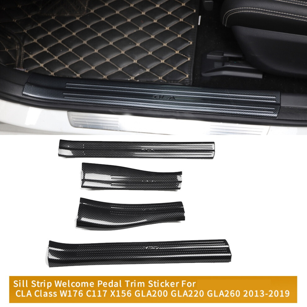 Car Sill Strip Welcome Pedal Protection Sticker Trim For Cla Class W176 C117 X156 Gla200/220/260 2013-2019 6031368520934