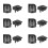 12X Window  Button Covers for   W203 W208 C Clk Class Front Left+Right 2