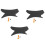 3X Car Interior Door Handle Cover Leather Door Panel Handle Pull Trim for - 3 Series 2005-2012 E90 E91 Black Left 1