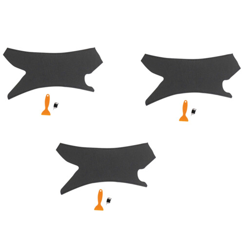 3X Car Interior Door Handle Cover Leather Door Panel Handle Pull Trim for - 3 Series 2005-2012 E90 E91 Black Left