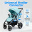 3pcs Stroller Connectors Set, Adjustable Twin Baby Pushchair Linker, 3
