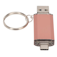 Metall-USB-Flash-Laufwerk mit 64 GB, 3-in-1 wasserdicht, Type-C und Micro USB
