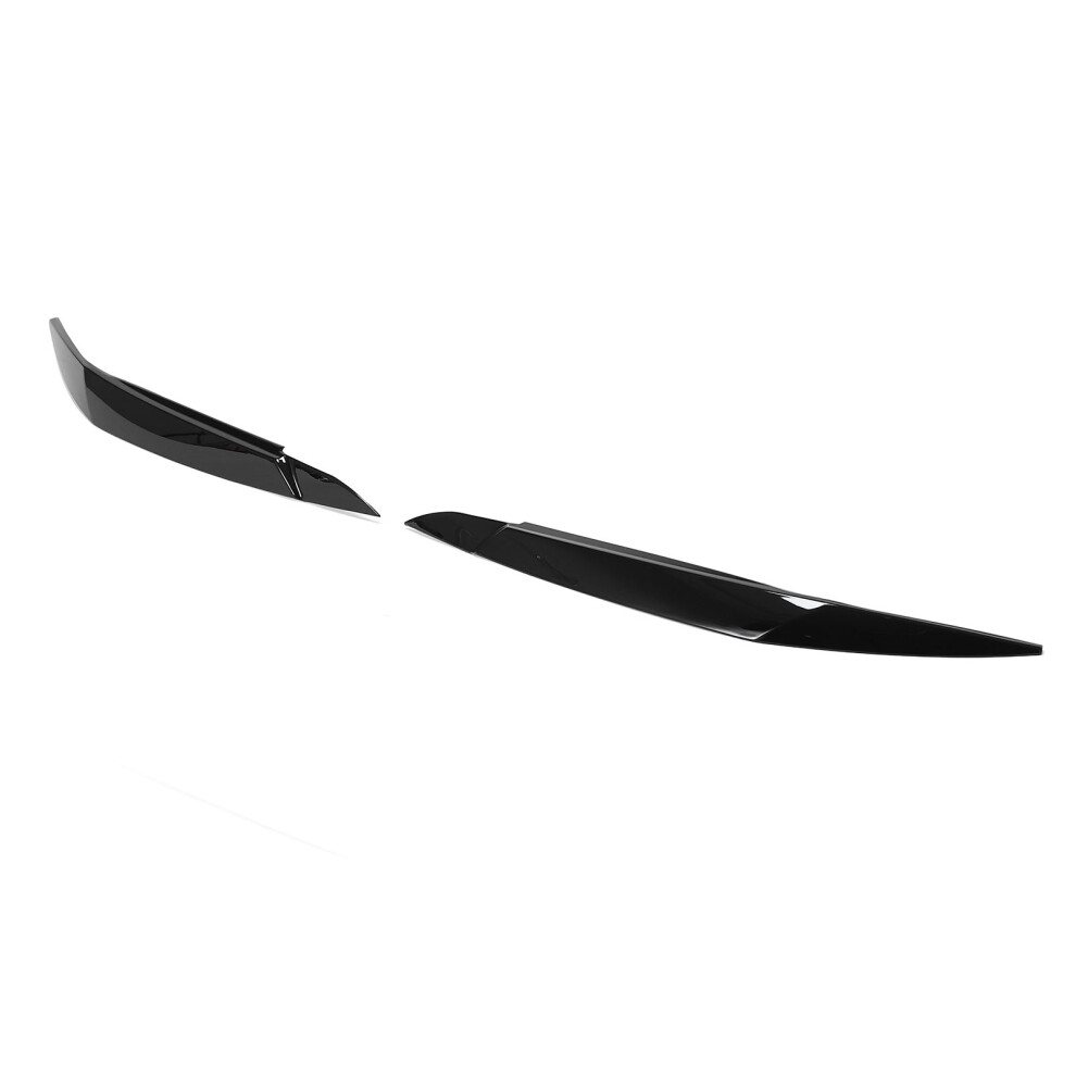 Glossy Headlight Eyebrow Trim For X6 E71 2008-2014 1 Pair Black 7891384958345