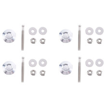2X Long Push Button Quick Release Hood Pins Bonnet Lock Clip Bumper Kit