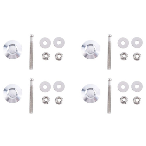 2X Long Push Button Quick Release Hood Pins Bonnet Lock Clip  Bumper Kit