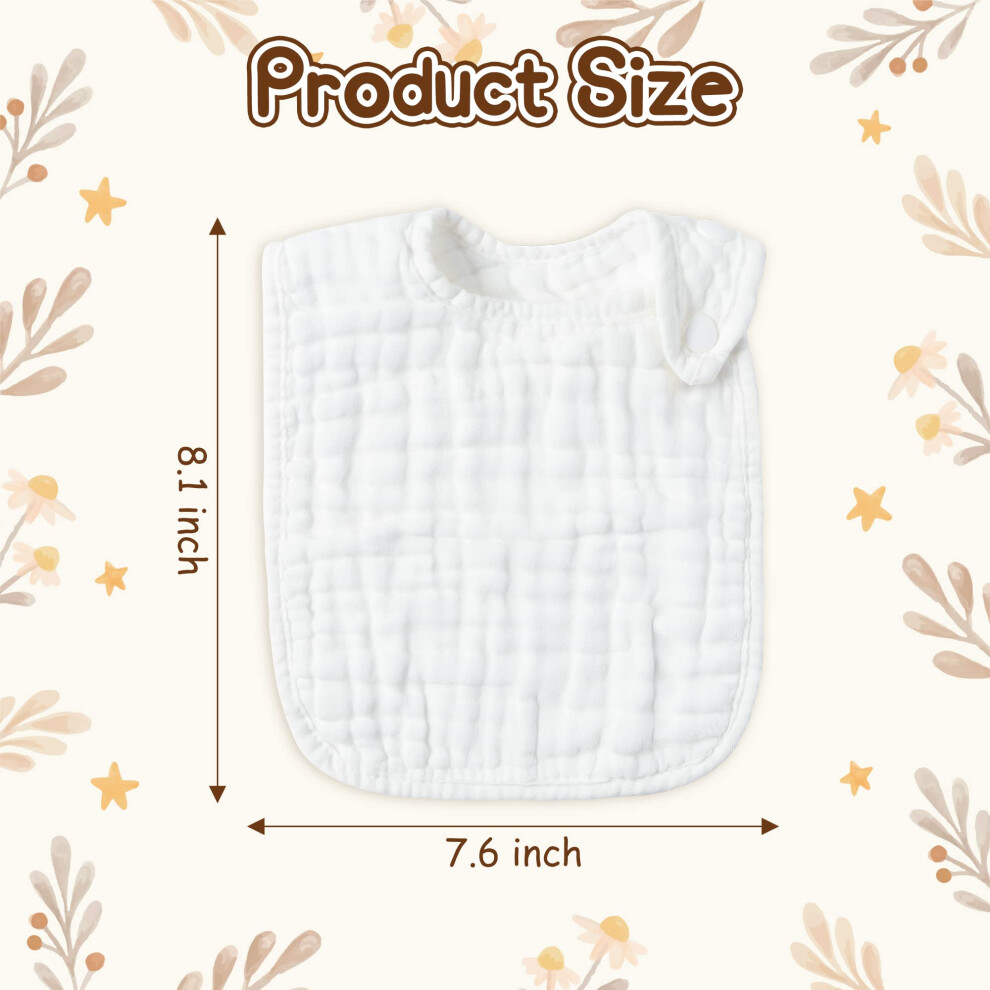 Watinc 10Pcs Baby Bibs For Boys Girls Newborn Feeding Bandana Drool Bi